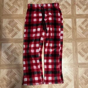 Cozy Red Plaid Kids Pajama Pants